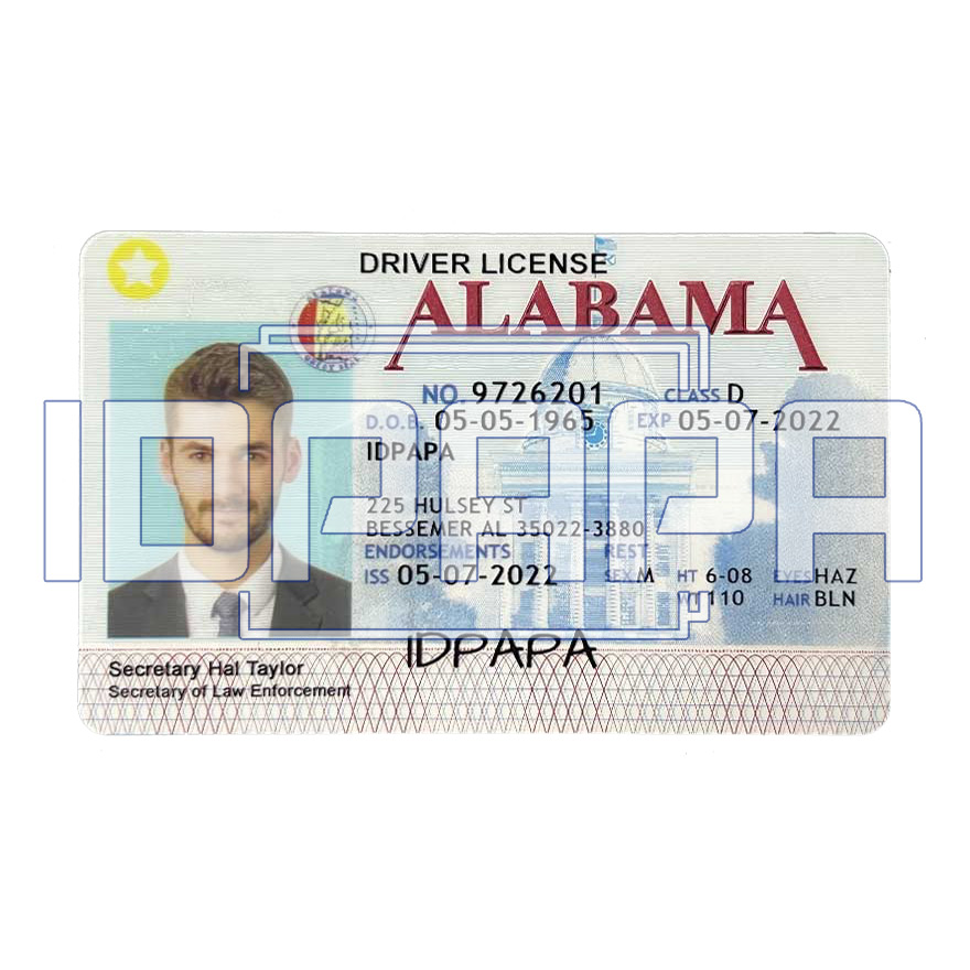 Alabama Scannable Card