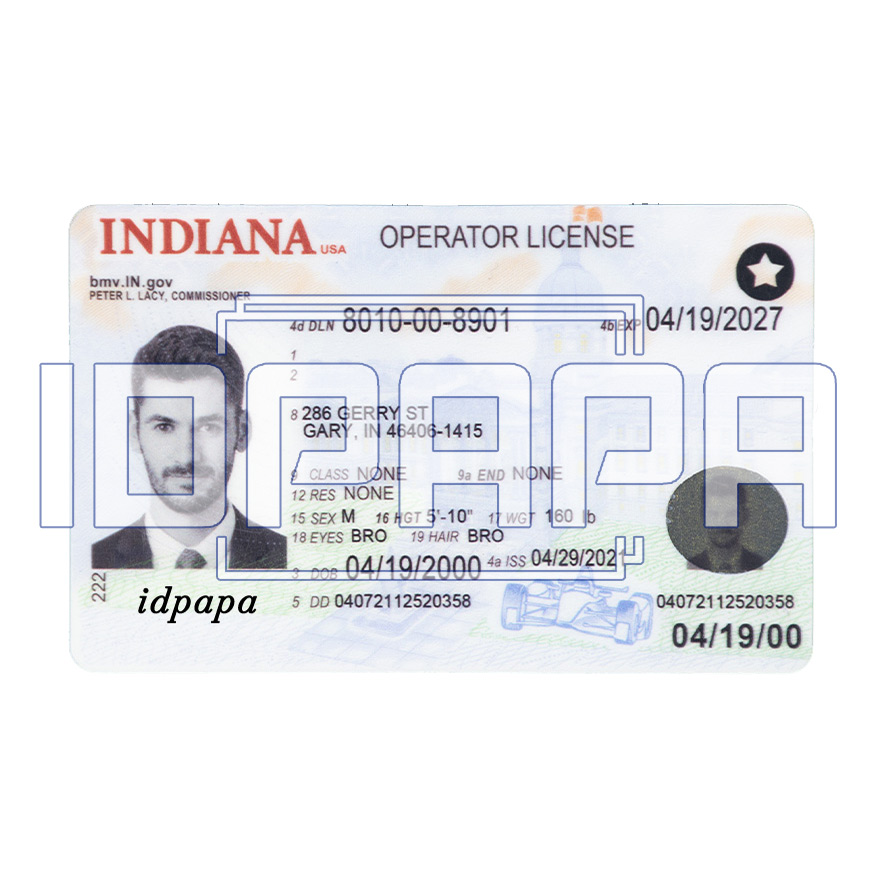 Indiana Scannable Card