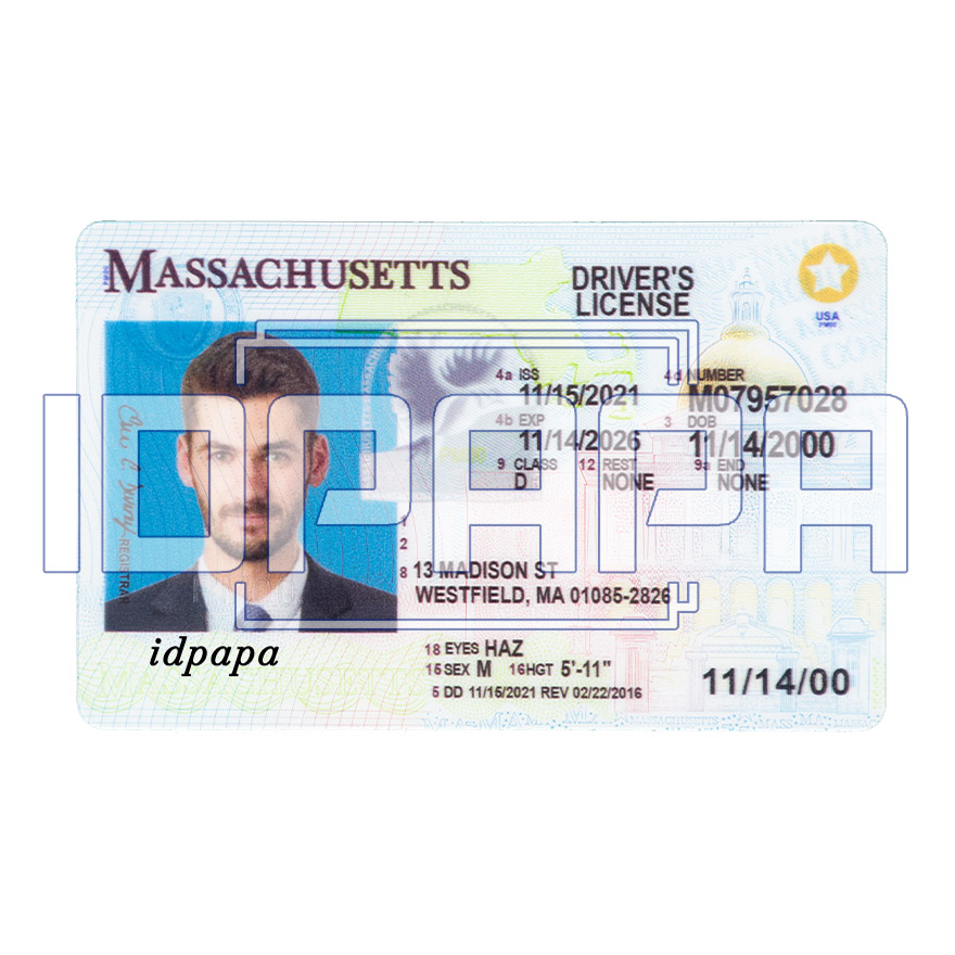 Massachusetts Scannable Card