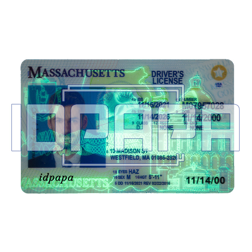 Massachusetts Scannable Card