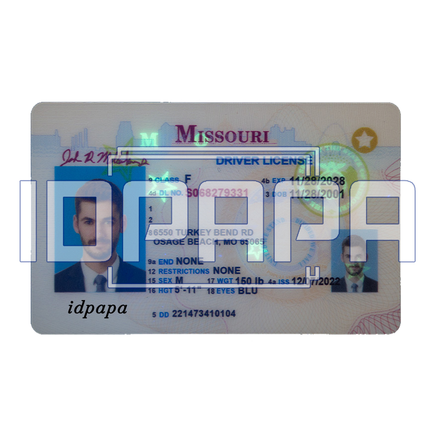 Missouri Scannable Card