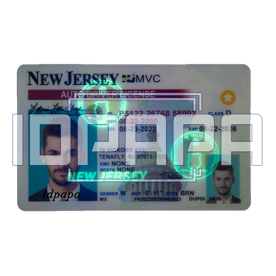 New Jersey Scannable Card