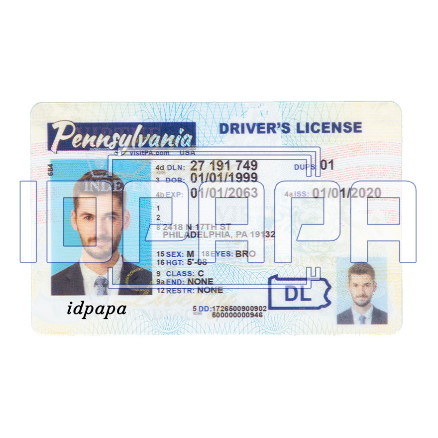 Pennsylvania Scannable Card