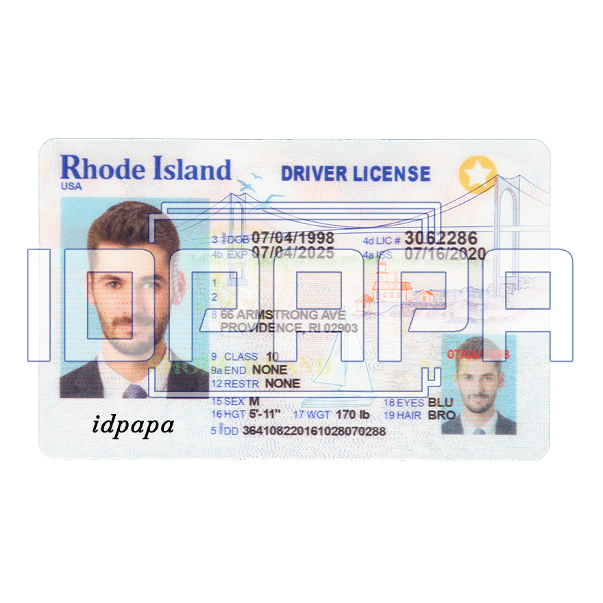 Rhode Island Scannable Card