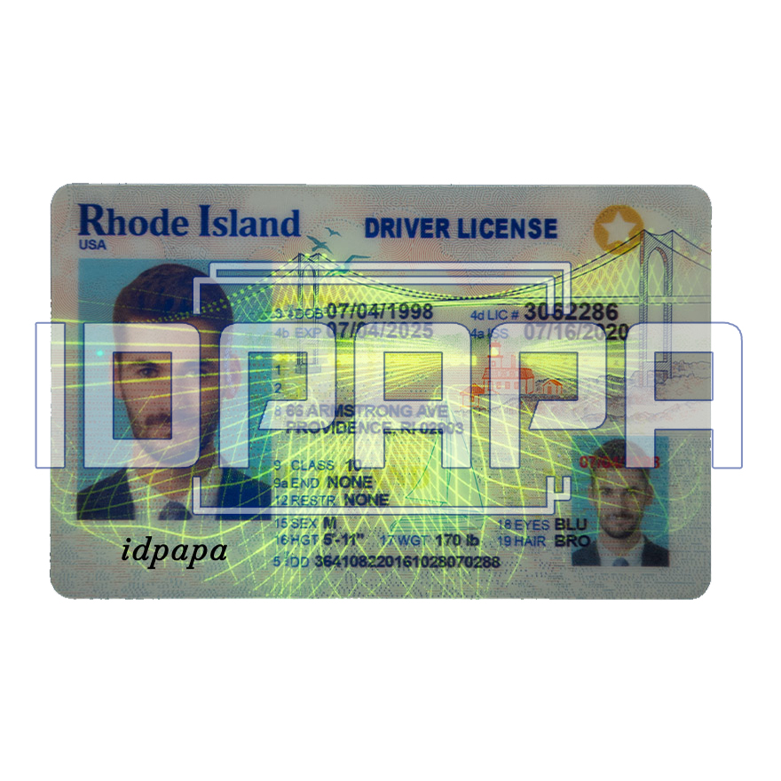 Rhode Island Scannable Card